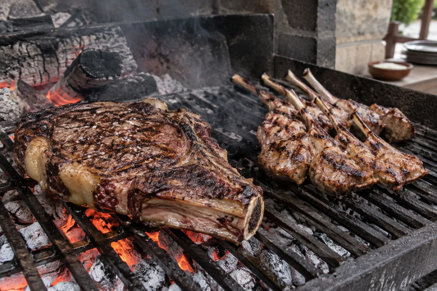 Chuletón o cordero a la brasa: dos perfiles de sabor en la mesa
