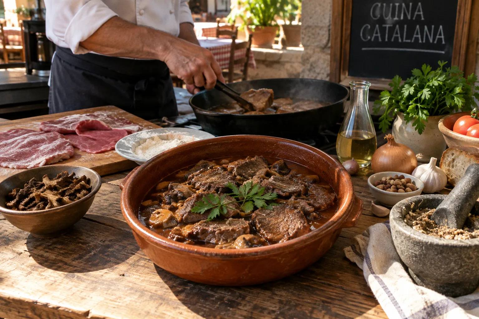 Fricandó de ternera: los ingredientes clave del guiso catalán